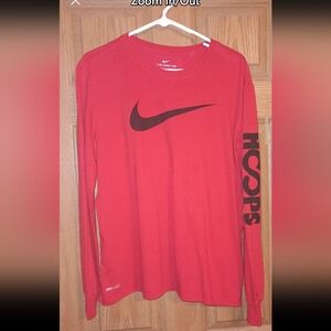 Size large Nike dri-fit red long sleeve shirt